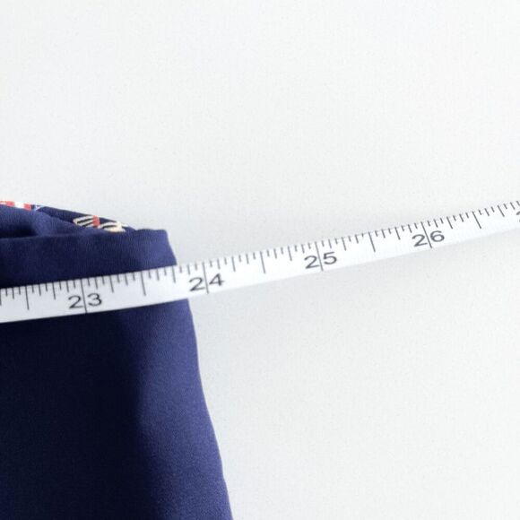 Reitmans Women's Scoop Neck Printed Sleeveless Chiffon Blouse Top Navy Size 2X - Picture 7 of 7